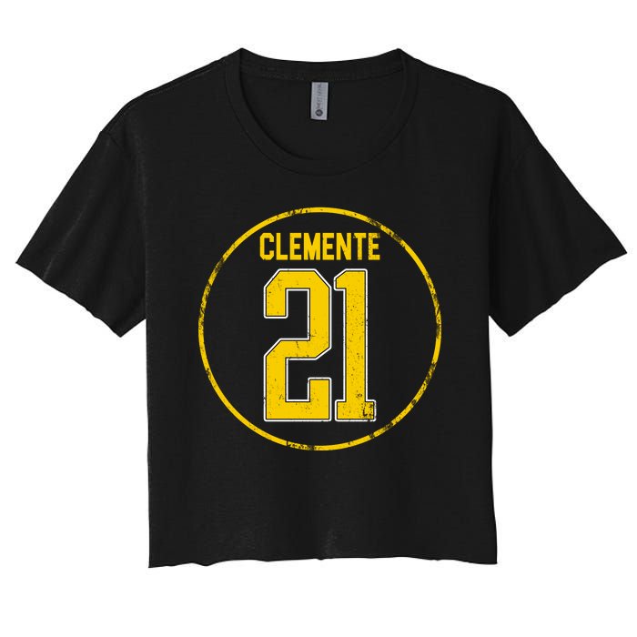 Clemente 21 Pittsburgh Women's Crop Top Tee