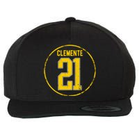 Clemente 21 Pittsburgh Wool Snapback Cap