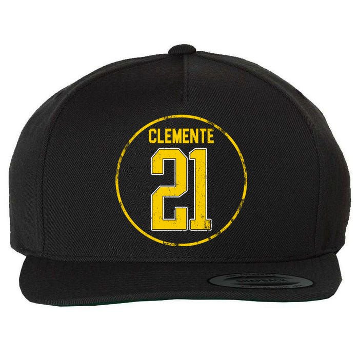 Clemente 21 Pittsburgh Wool Snapback Cap