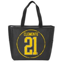 Clemente 21 Pittsburgh Zip Tote Bag