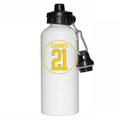 Clemente 21 Pittsburgh Aluminum Water Bottle