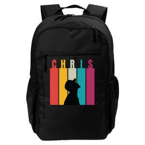 Chris 2024 Retro First Name Daily Commute Backpack