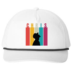 Chris 2024 Retro First Name Snapback Five-Panel Rope Hat