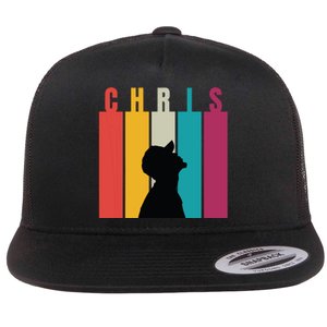 Chris 2024 Retro First Name Flat Bill Trucker Hat