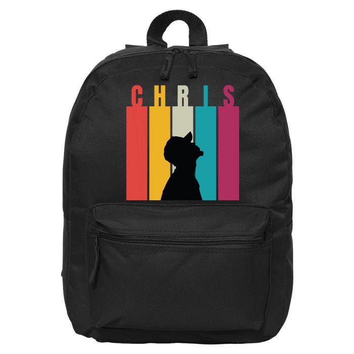 Chris 2024 Retro First Name 16 in Basic Backpack