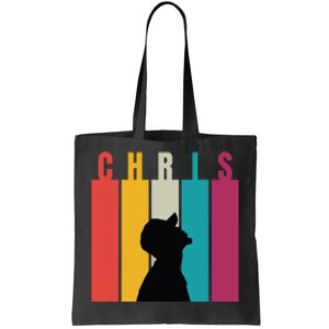 Chris 2024 Retro First Name Tote Bag