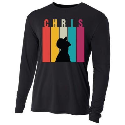 Chris 2024 Retro First Name Cooling Performance Long Sleeve Crew