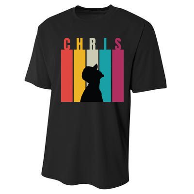 Chris 2024 Retro First Name Performance Sprint T-Shirt