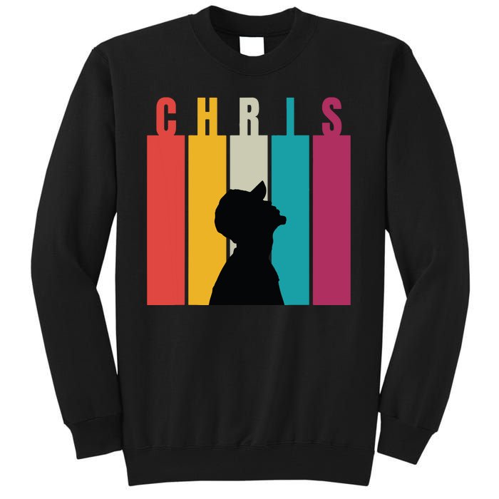 Chris 2024 Retro First Name Tall Sweatshirt