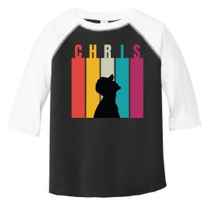 Chris 2024 Retro First Name Toddler Fine Jersey T-Shirt