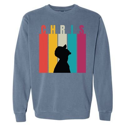 Chris 2024 Retro First Name Garment-Dyed Sweatshirt