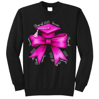 Class 2025 Senior Bow Coquette Graduation Diploma School Sweatshirt