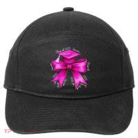 Class 2025 Senior Bow Coquette Graduation Diploma School 7-Panel Snapback Hat
