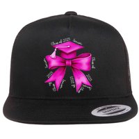 Class 2025 Senior Bow Coquette Graduation Diploma School Flat Bill Trucker Hat