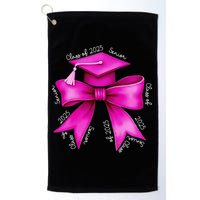 Class 2025 Senior Bow Coquette Graduation Diploma School Golf Towel