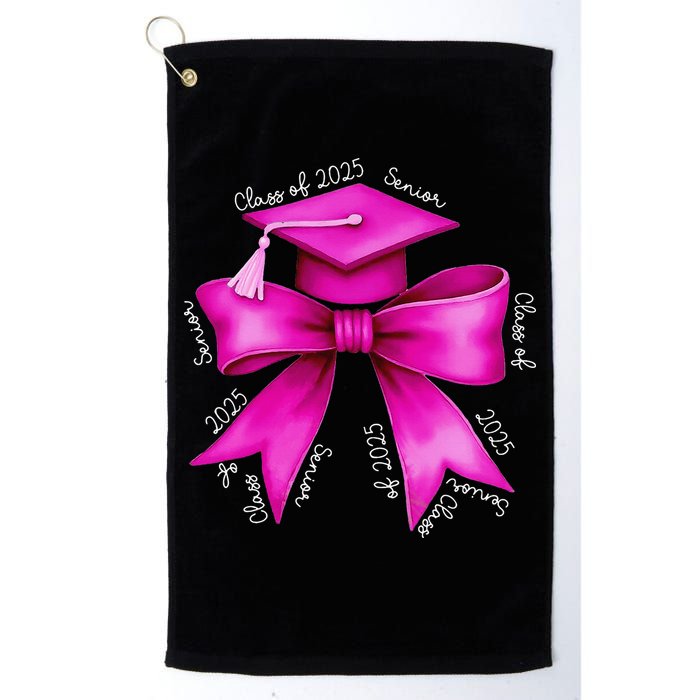 Class 2025 Senior Bow Coquette Graduation Diploma School Golf Towel
