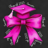 Class 2025 Senior Bow Coquette Graduation Diploma School Golf Towel