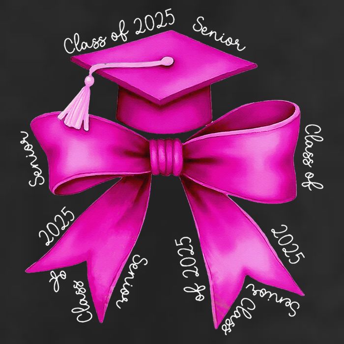 Class 2025 Senior Bow Coquette Graduation Diploma School Golf Towel