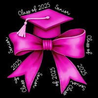 Class 2025 Senior Bow Coquette Graduation Diploma School Short Acrylic Beanie