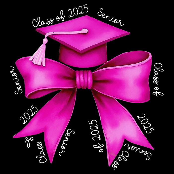 Class 2025 Senior Bow Coquette Graduation Diploma School Short Acrylic Beanie