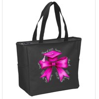 Class 2025 Senior Bow Coquette Graduation Diploma School Zip Tote Bag