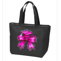 Class 2025 Senior Bow Coquette Graduation Diploma School Zip Tote Bag