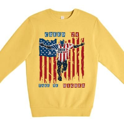 C.R.E.E.D 24 T.A.K.E M.E H.I.G.H.E.R Motivational And Uplifting Premium Crewneck Sweatshirt