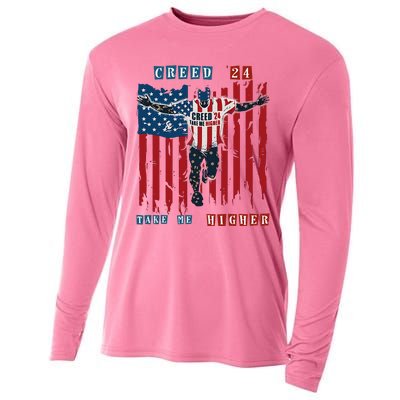 C.R.E.E.D 24 T.A.K.E M.E H.I.G.H.E.R Motivational And Uplifting Cooling Performance Long Sleeve Crew