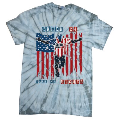 C.R.E.E.D 24 T.A.K.E M.E H.I.G.H.E.R Motivational And Uplifting Tie-Dye T-Shirt