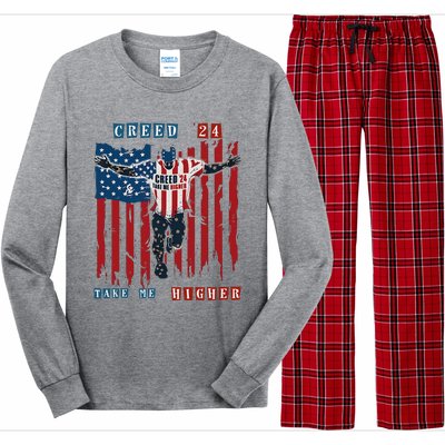 C.R.E.E.D 24 T.A.K.E M.E H.I.G.H.E.R Motivational And Uplifting Long Sleeve Pajama Set