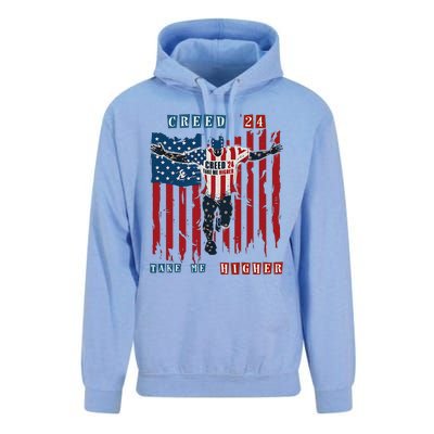 C.R.E.E.D 24 T.A.K.E M.E H.I.G.H.E.R Motivational And Uplifting Unisex Surf Hoodie