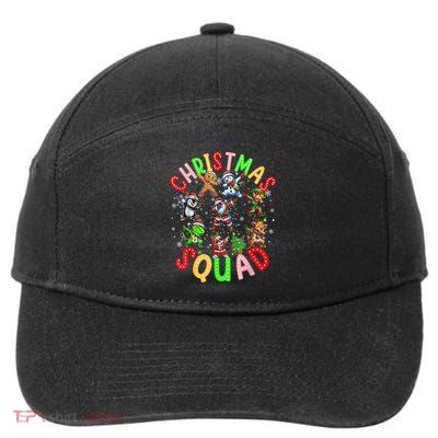 Christmas 2024 Team Santa Elf Squad Matching Family Xmas Gift 7-Panel Snapback Hat
