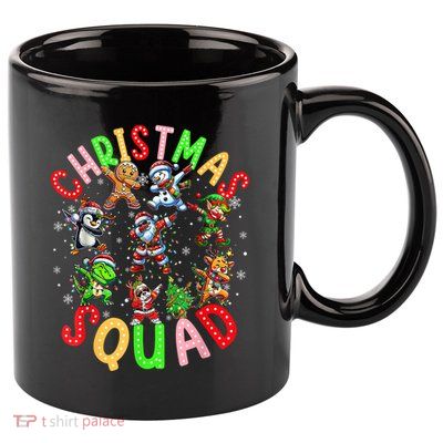 Christmas 2024 Team Santa Elf Squad Matching Family Xmas Gift 11oz C Handle Ceramic Mug
