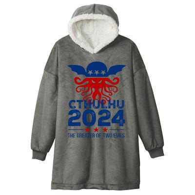 Cthulhu 2024 The Greater Of Two Evils  Hooded Wearable Blanket