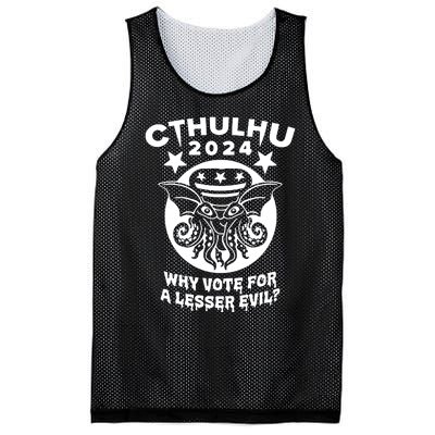 Cthulhu 2024 Why Vote For A Lesser Evil Mesh Reversible Basketball Jersey Tank