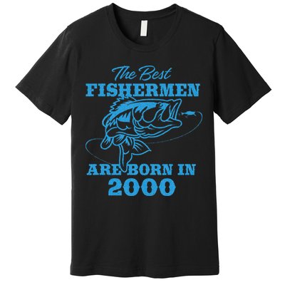Cute 23 Year Old Fisherman Fishing 2000 23rd Birthday Premium T-Shirt