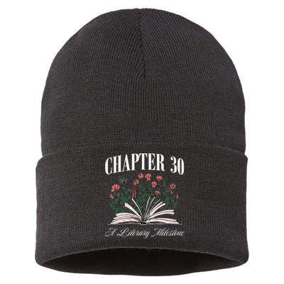 Chapter 30 A Literary Milestone Book Lover Hello 30 Gift Sustainable Knit Beanie
