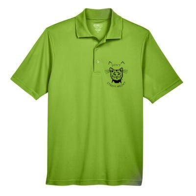 Cats 365 Angry Cat Meow Dont Stress Meowt Gift Funny Gift Men's Origin Performance Piqué Polo