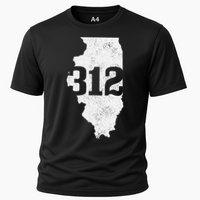 Chicago 312 Area Code Illinois Map State Pride Vintage Performance Shirt