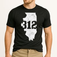 Chicago 312 Area Code Illinois Map State Pride Vintage Performance Shirt