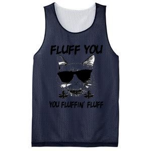 Cats 365 Adult Fluff You You Fluffin' Fluff Funny Cat Kitten Gift Mesh Reversible Basketball Jersey Tank