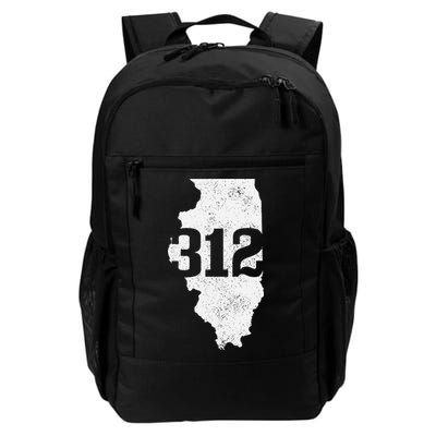 Chicago 312 Area Code Illinois Map State Pride Vintage Backpack