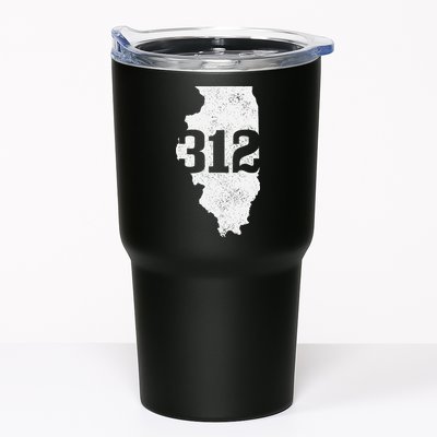 Chicago 312 Area Code Illinois Map State Pride Vintage Tumbler