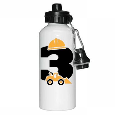  3rd Birthday Construction Gift For Birthday Boy Aluminum Water Bottle 