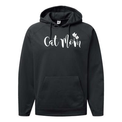 Cats 365 Cat Mom Graphic Pullover Hoodie Performance Fleece Hoodie