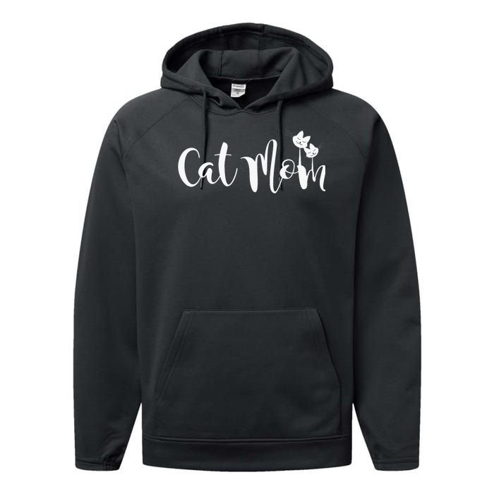 Cats 365 Cat Mom Graphic Pullover Hoodie Performance Fleece Hoodie