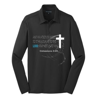 Colossians 323 Silk Touch Performance Long Sleeve Polo