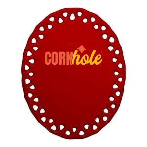 Cornhole 30 Ceramic Oval Ornament