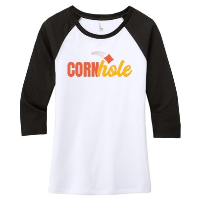 Cornhole 30 Women's Tri-Blend 3/4-Sleeve Raglan Shirt