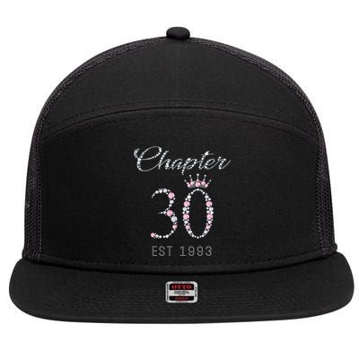 Chapter 30 EST 1993 30Th Birthday Gift For WoLove 7 Panel Mesh Trucker Snapback Hat